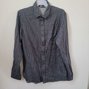 Travis Mathew Men's Plaid Longsleeve Button Up 100% Cotton‎ Shirt Size Medium